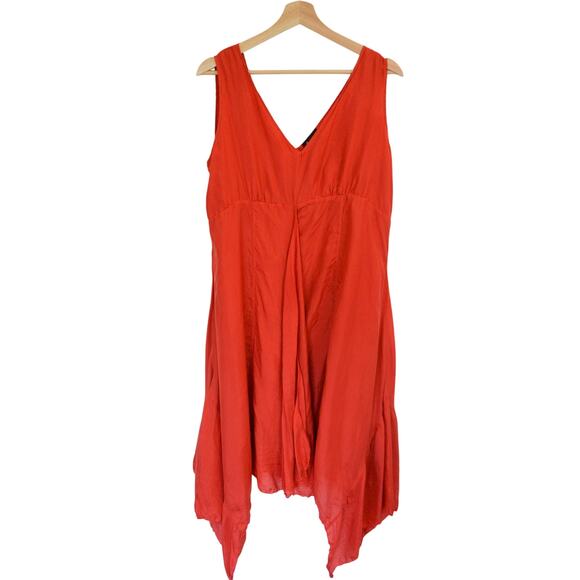 Y2K Silk Sheath Dress Handkerchief Hem Size Large - Picture 4 of 8